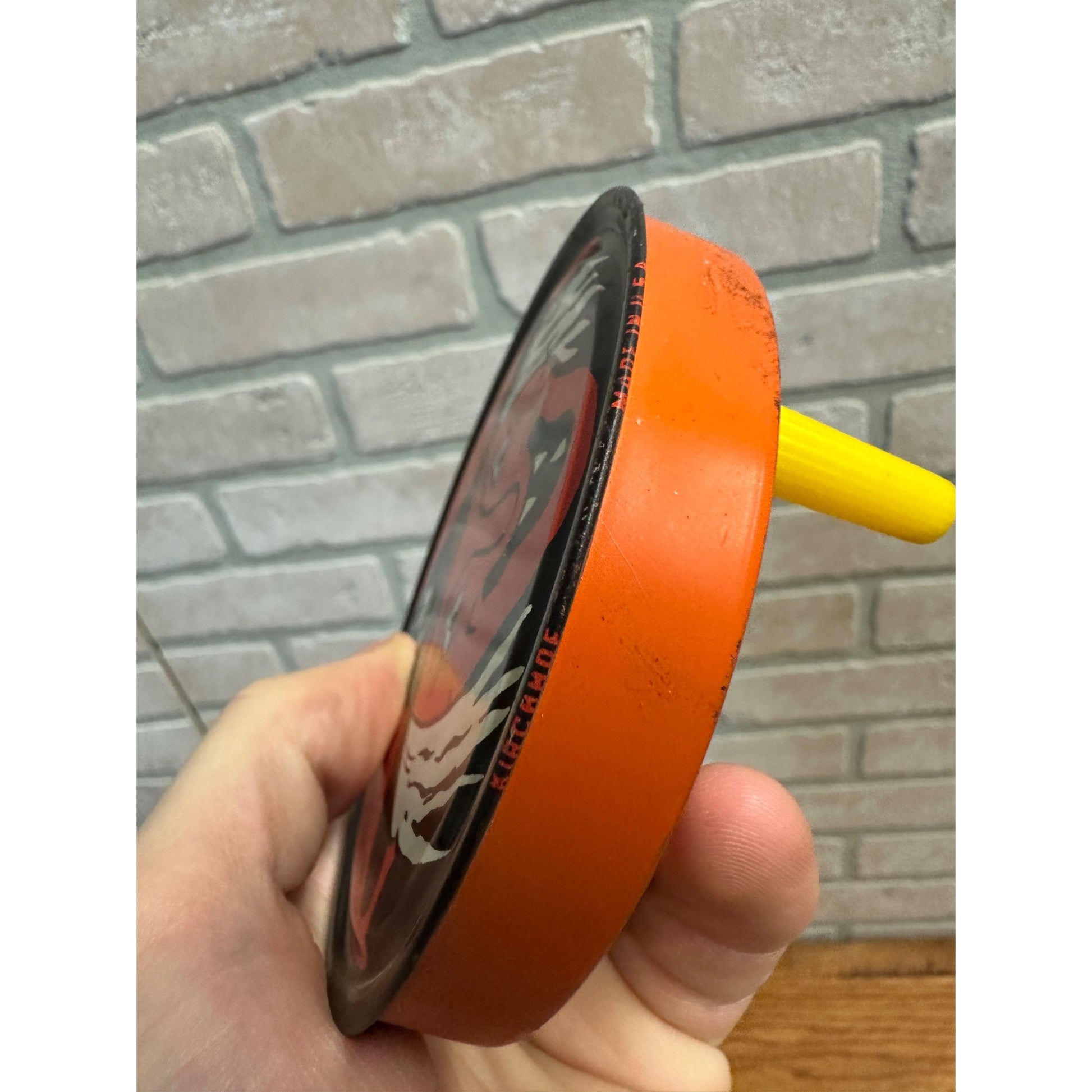 Vintage 1950s Halloween Witch Tin Litho Noisemaker Kirchhof 4"