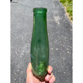 Antique c1870s Deep Green Food Preserve Pickle Condiment Glass Bottle Jar 8.5"