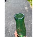 Antique c1870s Deep Green Food Preserve Pickle Condiment Glass Bottle Jar 8.5"