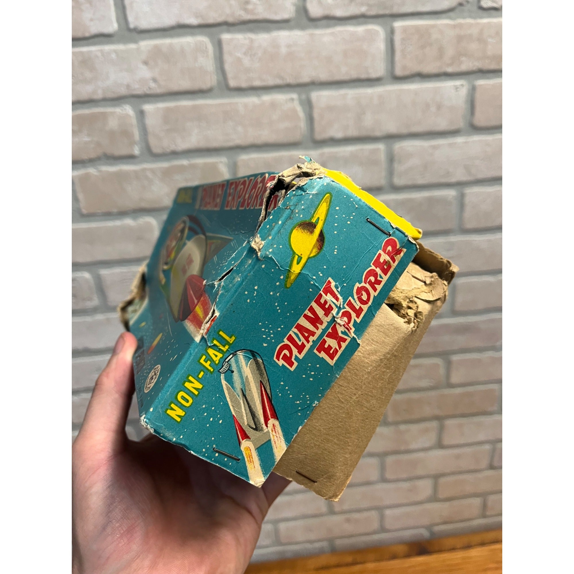 Masudaya MT Modern Toys Japan Tin Battery Op Planet Explorer Space Ship w/ Box