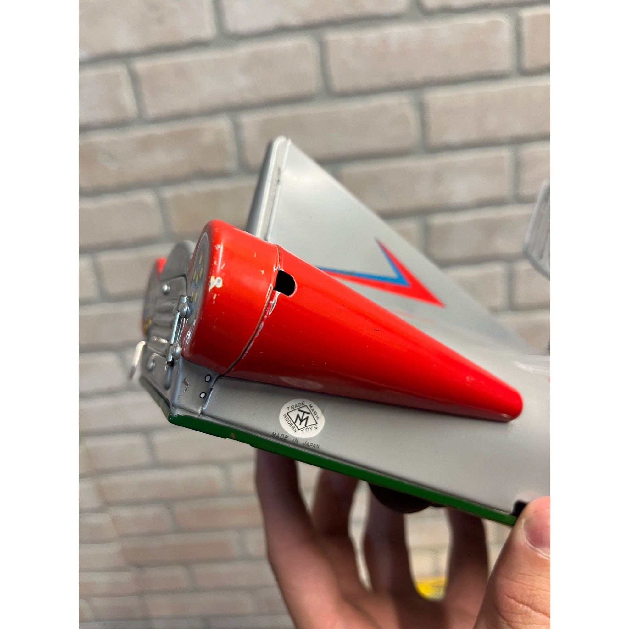 Masudaya MT Modern Toys Japan Tin Battery Op Planet Explorer Space Ship w/ Box