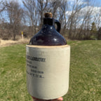 Antique Hansen's Lab Stoneware Crock Jug Cheese Rennet Extract Little Falls NY