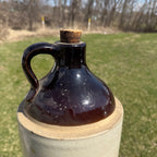 Antique Hansen's Lab Stoneware Crock Jug Cheese Rennet Extract Little Falls NY