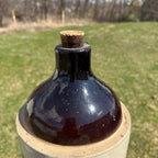 Antique Hansen's Lab Stoneware Crock Jug Cheese Rennet Extract Little Falls NY