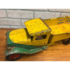 Vintage Buddy L City Dray Pressed Steel Toy Truck 19" Yellow / Green