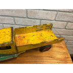 Vintage Buddy L City Dray Pressed Steel Toy Truck 19" Yellow / Green