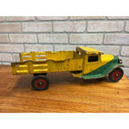 Vintage Buddy L City Dray Pressed Steel Toy Truck 19" Yellow / Green