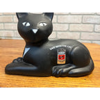 Vintage Molded Plastic EVEREADY Battery Black Cat Bank Nine (9) Volt Cat Logo Mascot 1981