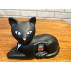 Vintage Molded Plastic EVEREADY Battery Black Cat Bank Nine (9) Volt Cat Logo Mascot 1981