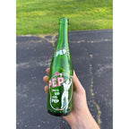 PEP 10 oz. Green ACL Soda Bottle Weight Lifter Body Builder Graphic 1950s King Size