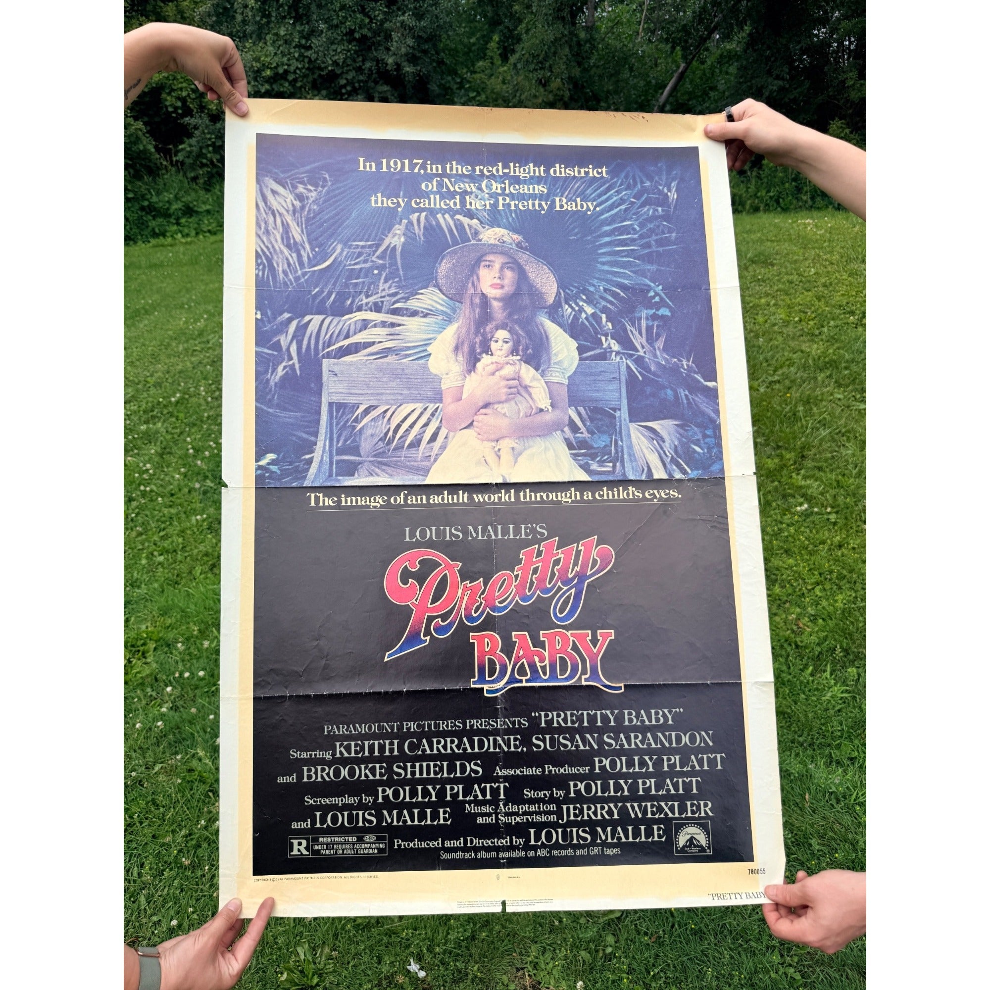 Original Pretty Baby 1978 One Sheet Movie Poster Brooke Shields Keith Carradine
