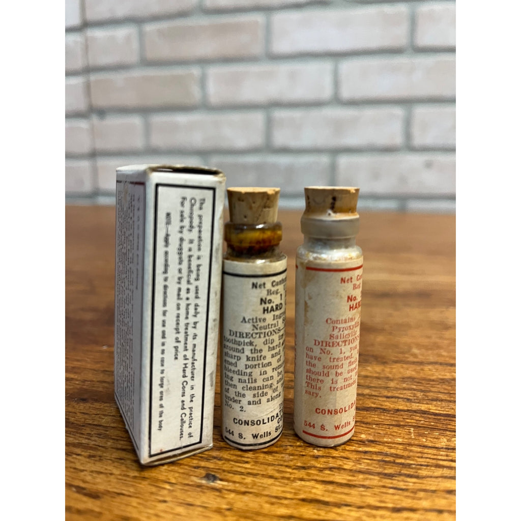 Antique Dr. Woofter's Hard Corn Remedy Quack Medicine Bottle & Box New Old Stock