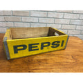 Vintage Wooden Soda Crate Pepsi-Cola Bottle Carrier Wood Box - Great Condition