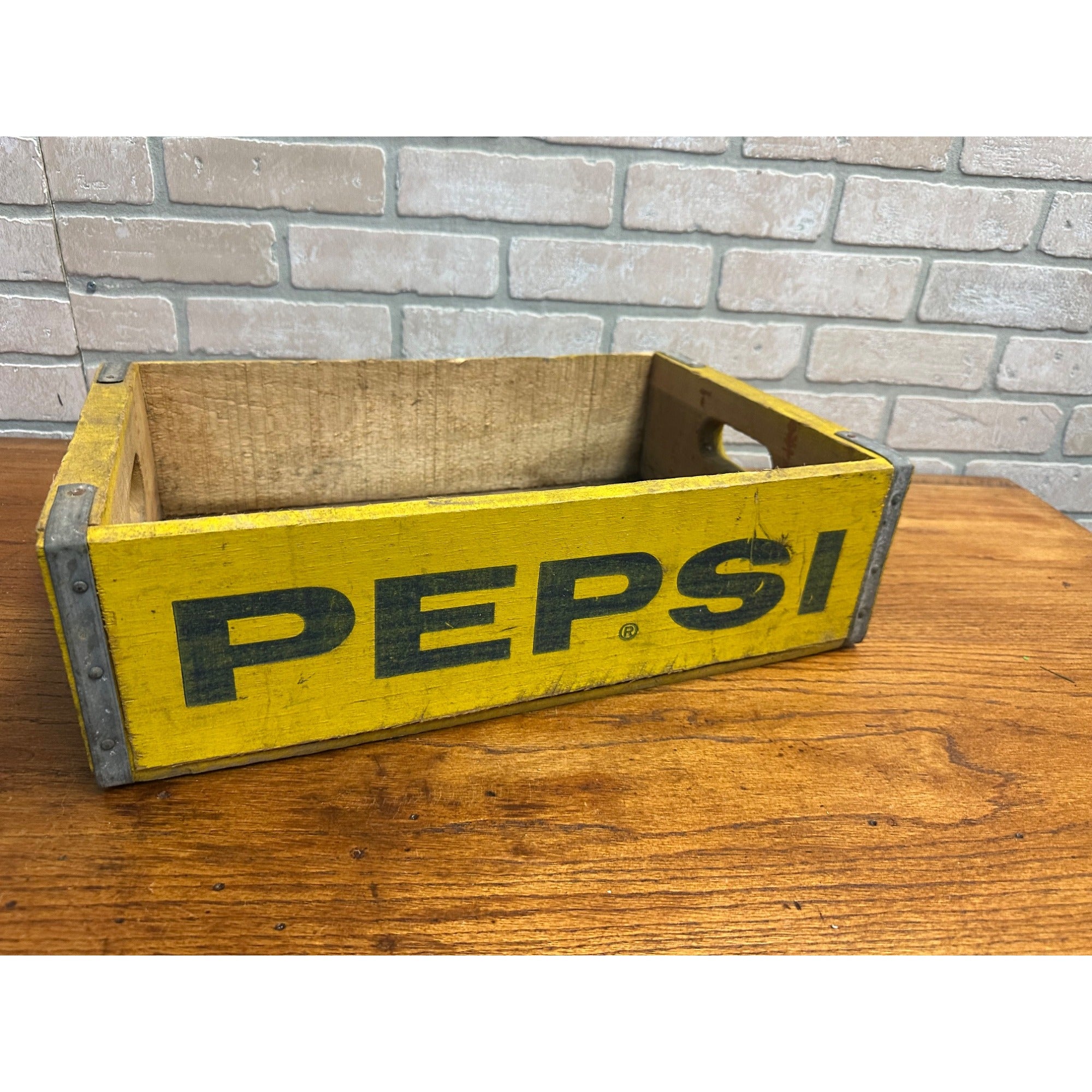 Vintage Wooden Soda Crate Pepsi-Cola Bottle Carrier Wood Box - Great Condition