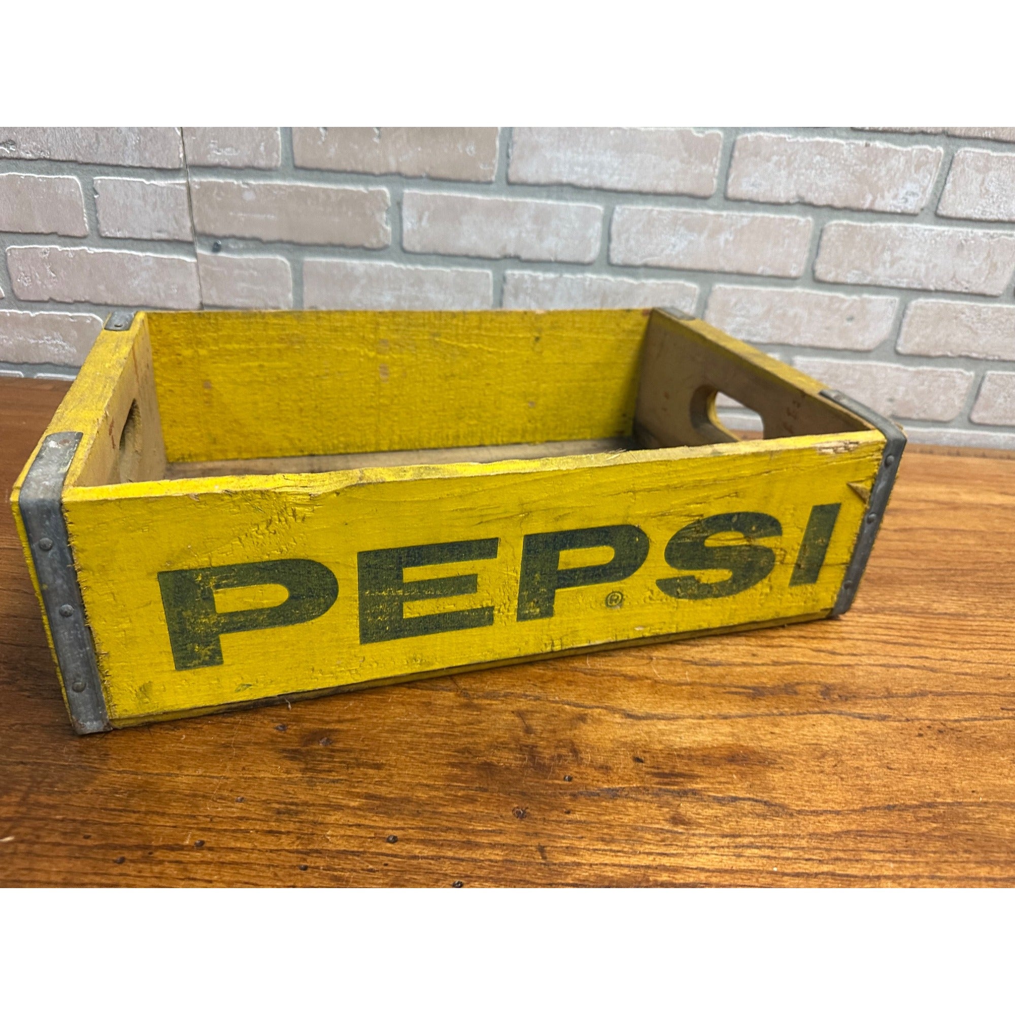 Vintage Wooden Soda Crate Pepsi-Cola Bottle Carrier Wood Box - Great Condition