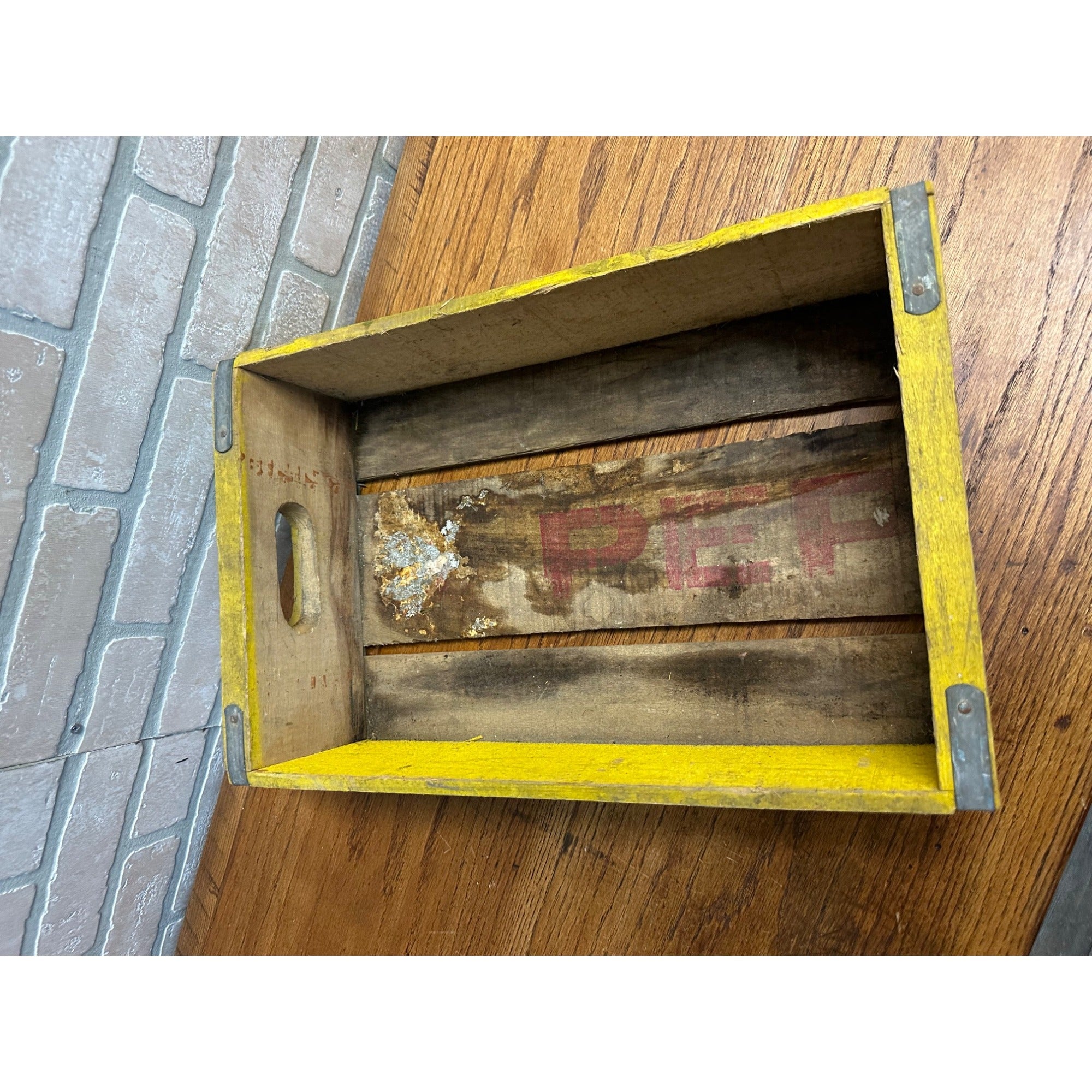 Vintage Wooden Soda Crate Pepsi-Cola Bottle Carrier Wood Box - Great Condition
