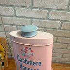 Vintage Cashmere Bouquet Talc Powder Advertising Tin Can Colgate Palmolive Co.