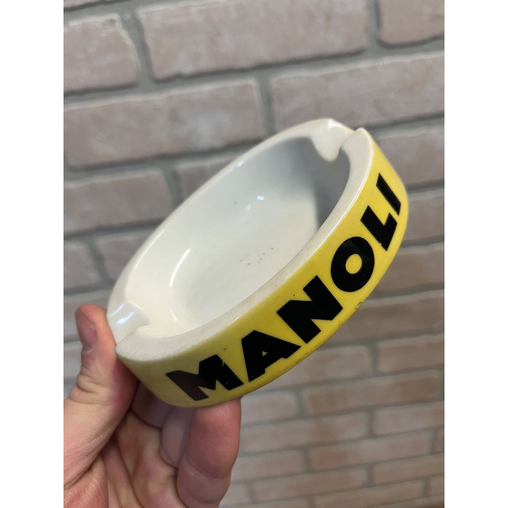 Vintage Manoli Cigarettes Advertising Ceramic Ashtray