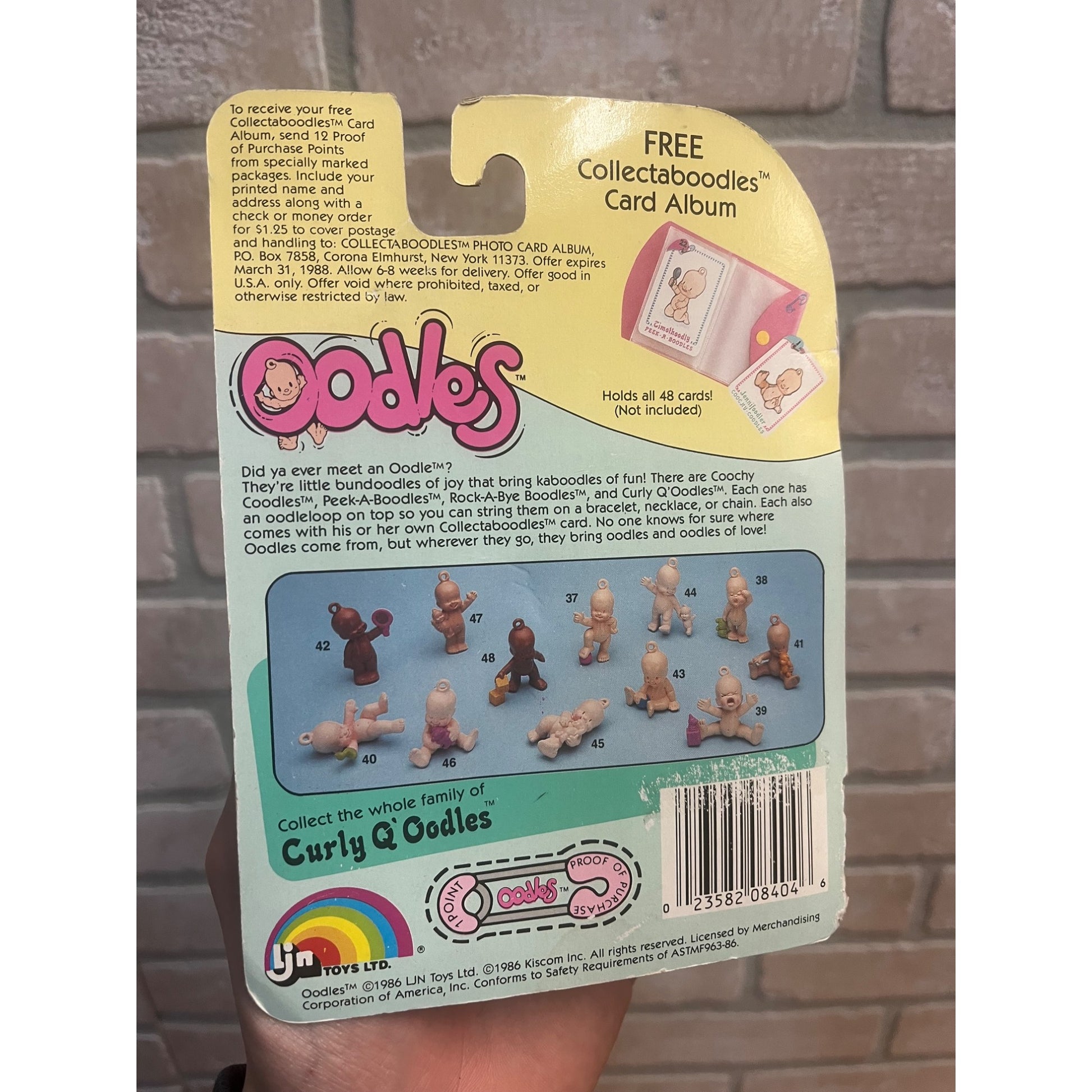Vintage 1986 Oodles Collectible Doll LJN Toys New Old Stock Curly Q'Oodle NOS
