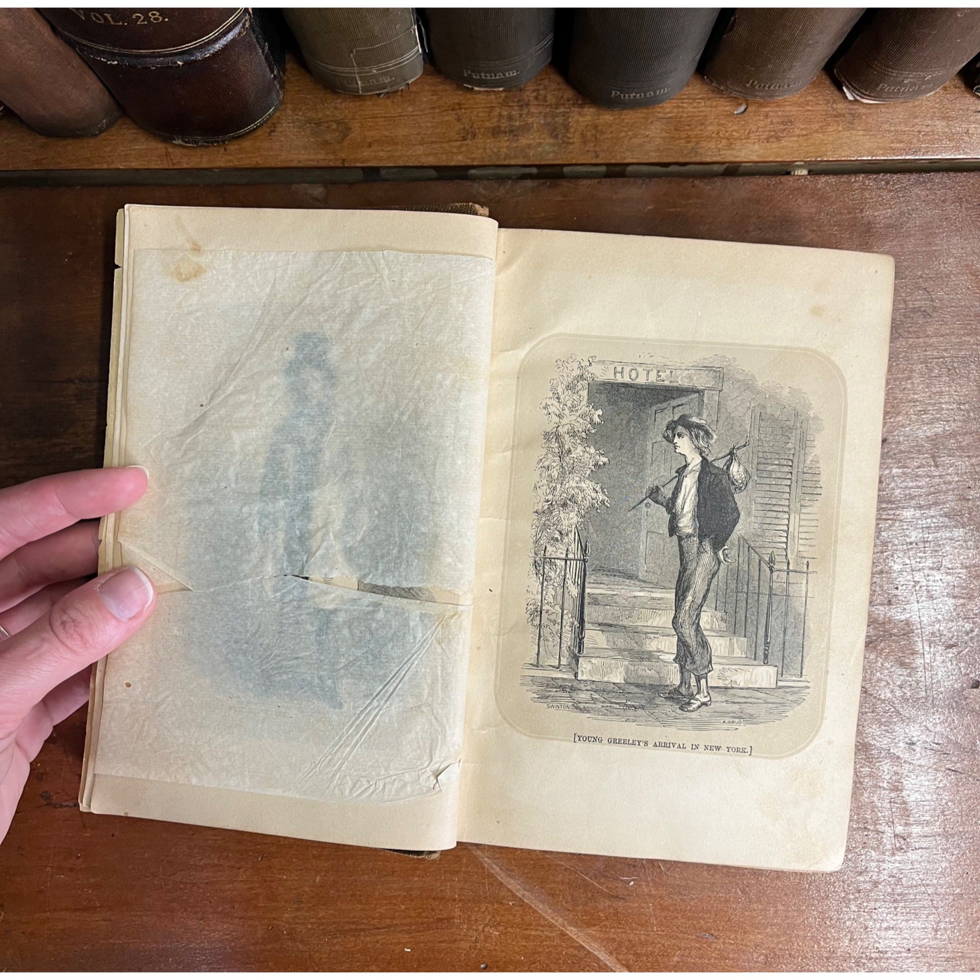 THE LIFE OF HORACE GREELEY BY J. PARTON NEW YORK TIMES 1855 VG+ HB 1ST EDITION