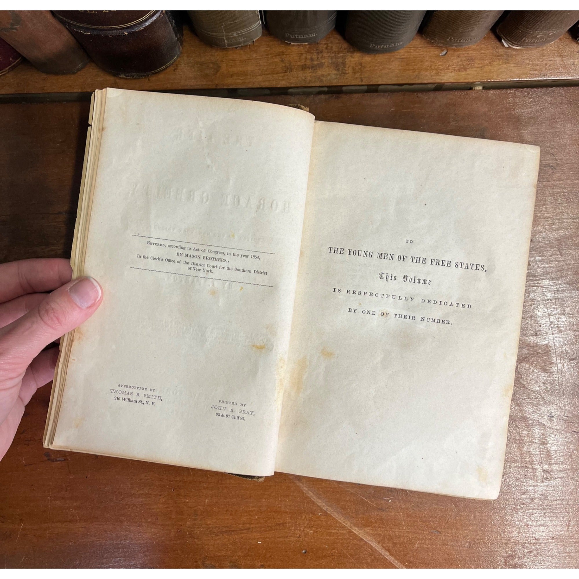 THE LIFE OF HORACE GREELEY BY J. PARTON NEW YORK TIMES 1855 VG+ HB 1ST EDITION