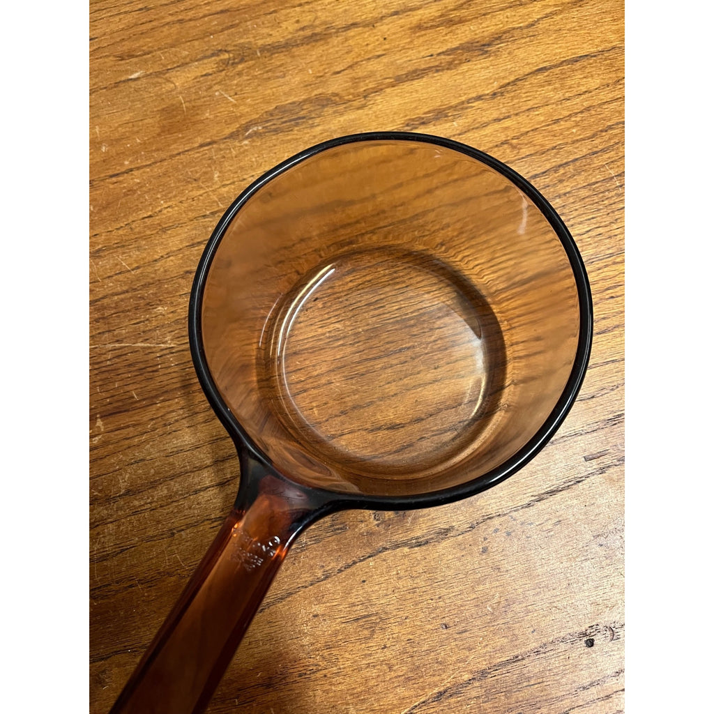 Corning Amber Vision Ware V-1-B 1 Qt. Pot with Pyrex Lid P-81-C France