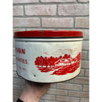 Vintage Plantation Chocolate Co Red And White Tin 10lb Size Chocolate Danties