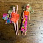 (2) Vintage 1970s Mattel Rock Flowers Dolls