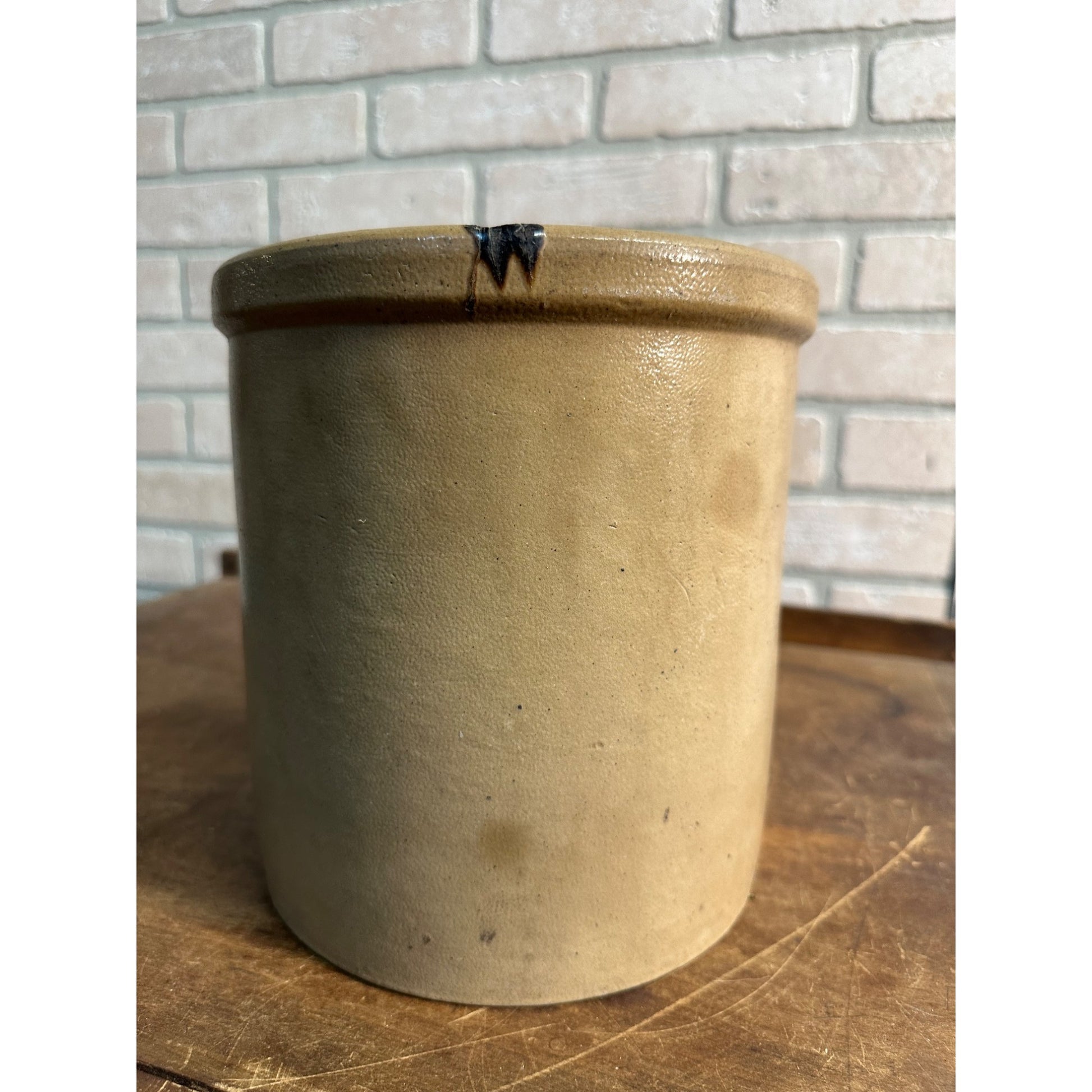 RARE Antique Red Wing Bottom Signed Salt Glazed One Gallon Stoneware Crock