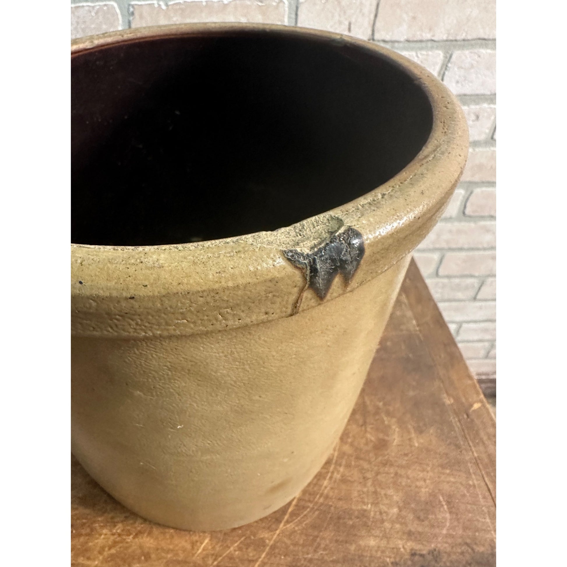 RARE Antique Red Wing Bottom Signed Salt Glazed One Gallon Stoneware Crock
