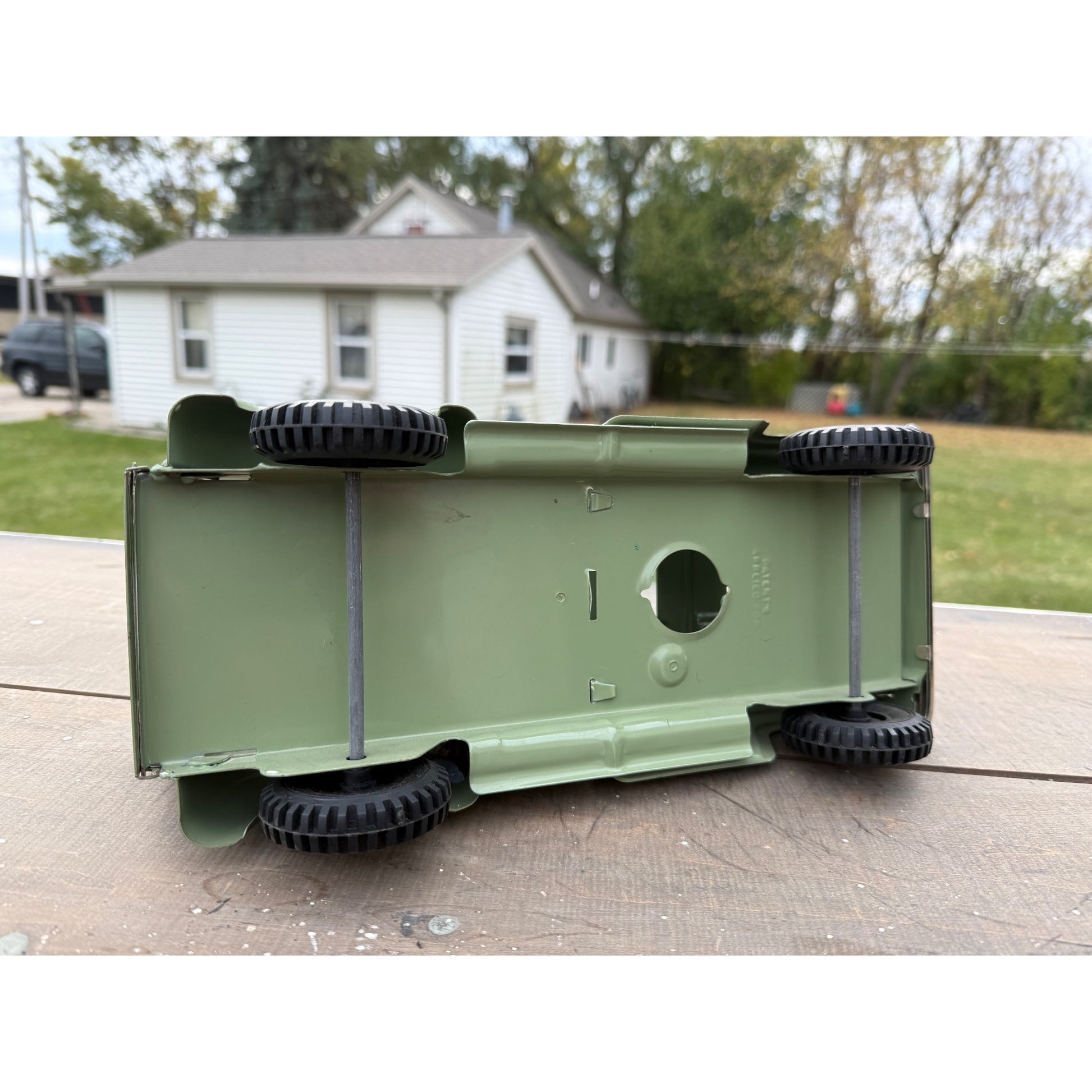 Vintage Buddy L Horse Ranch Truck Pressed Steel Toy