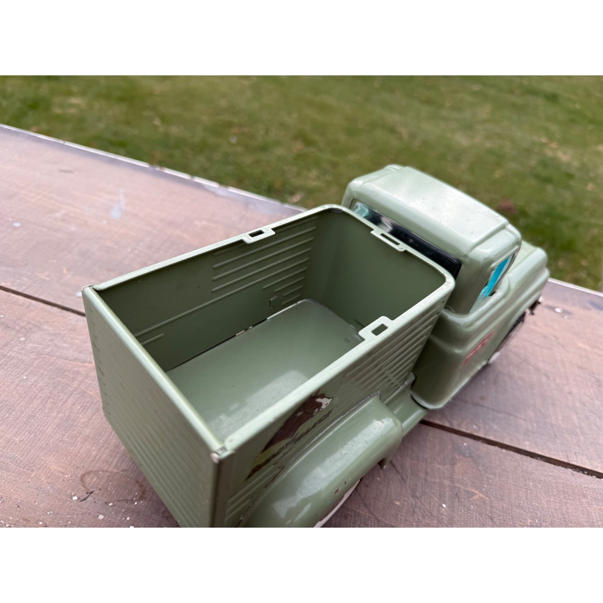 Vintage Buddy L Horse Ranch Truck Pressed Steel Toy