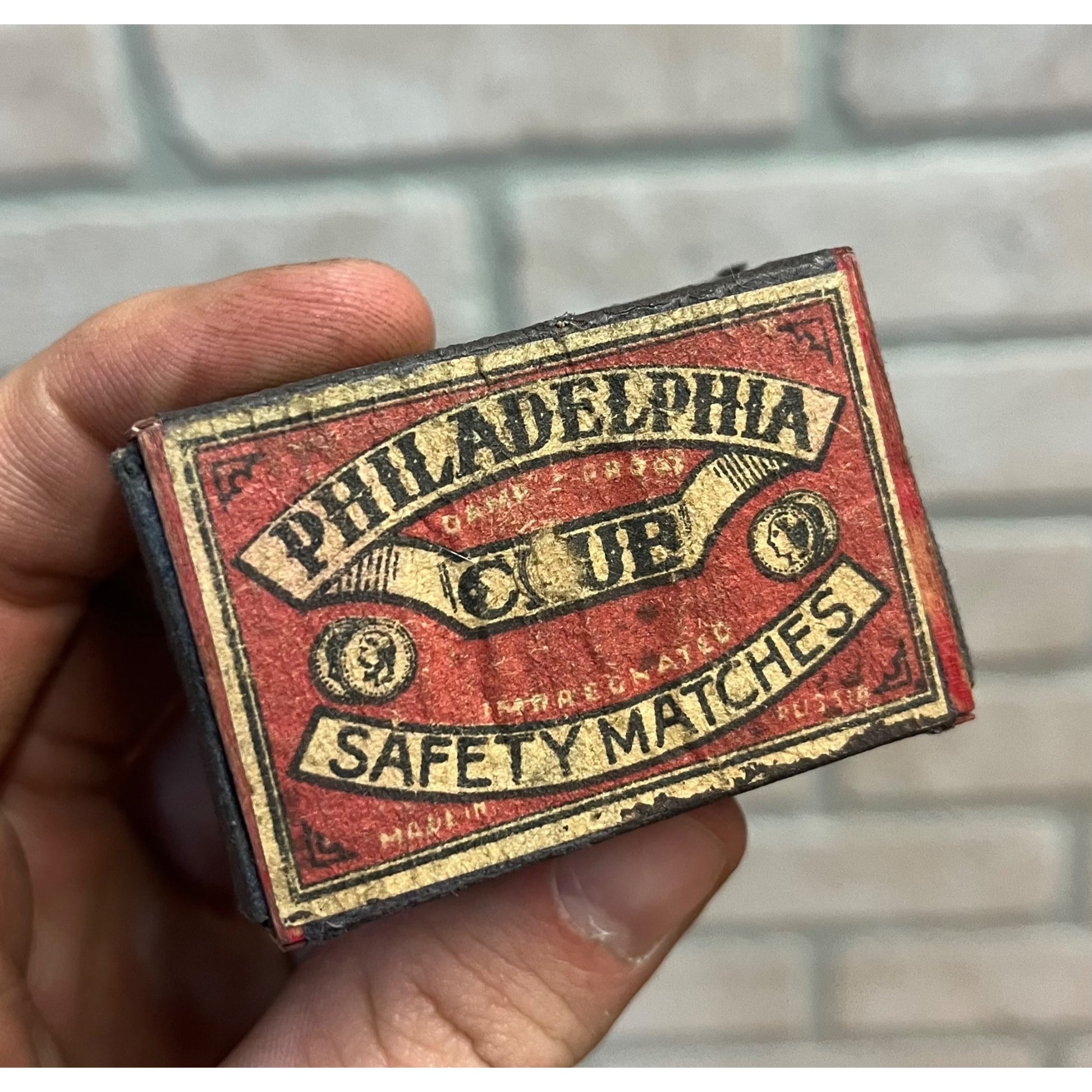Vintage Philadelphia Club Safety Match Box - Empty - The Diamond Match Company