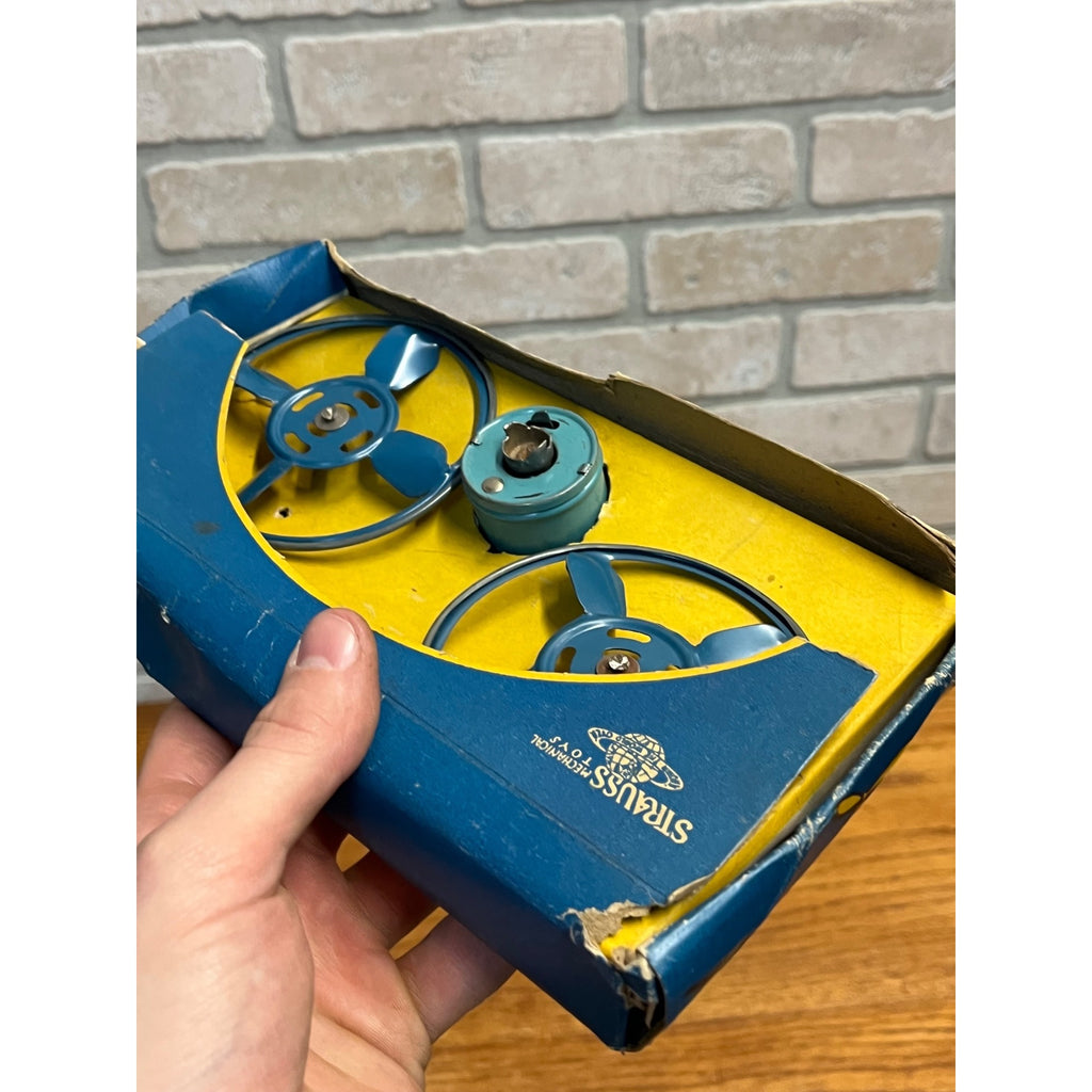 Vintage Tin Helicopter Flying Top Set No. 50 by Ferdinand Strauss - WORKS