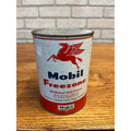 Vintage Mobile Gas Oil Freezone Anti Freeze Quart Tin Can Advertising * Dented