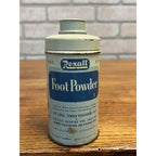 Vintage Rexall Foot Powder Tin Can Partial Contents