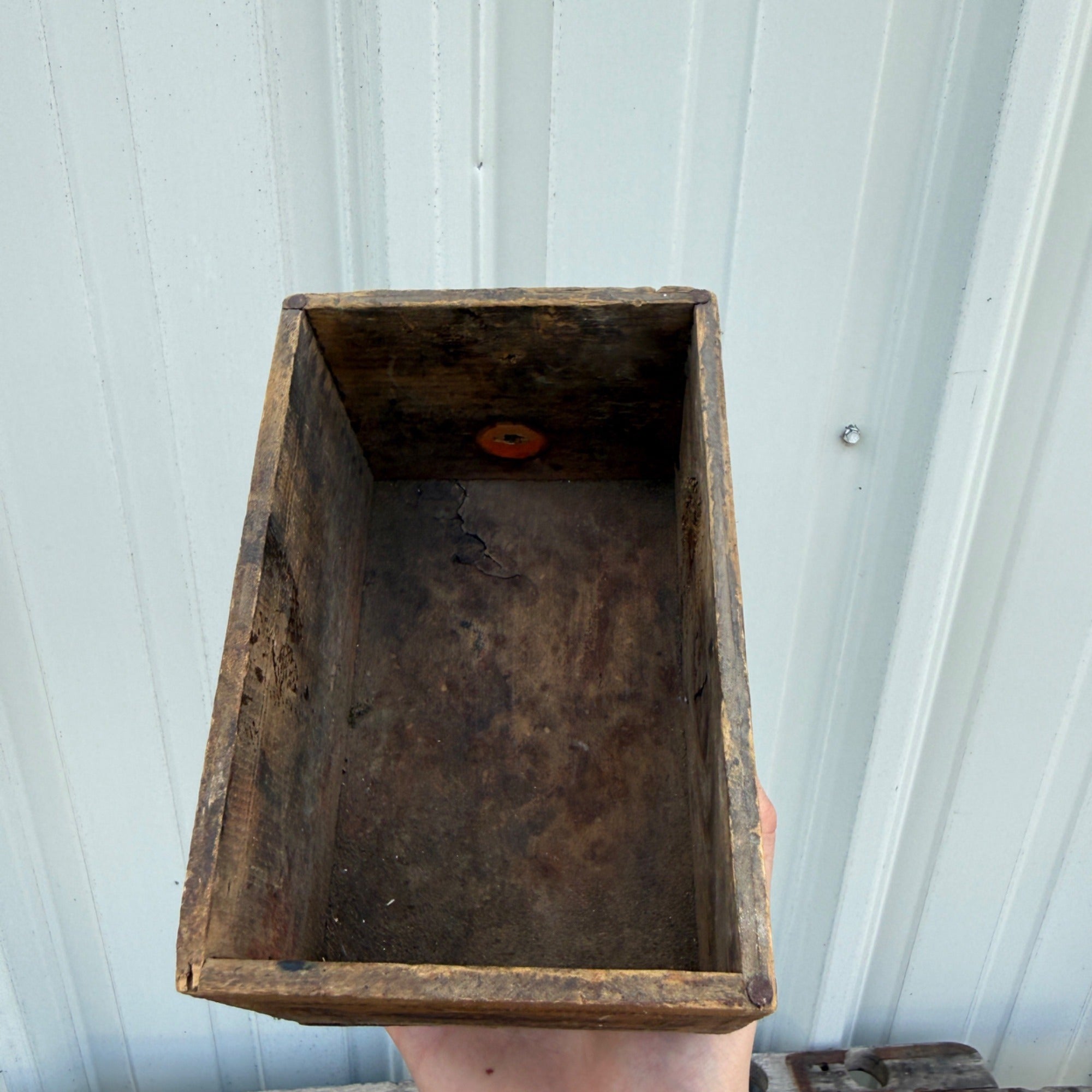 Vintage Climax Welding Compound Portland NY Advertising Wooden Box Crate