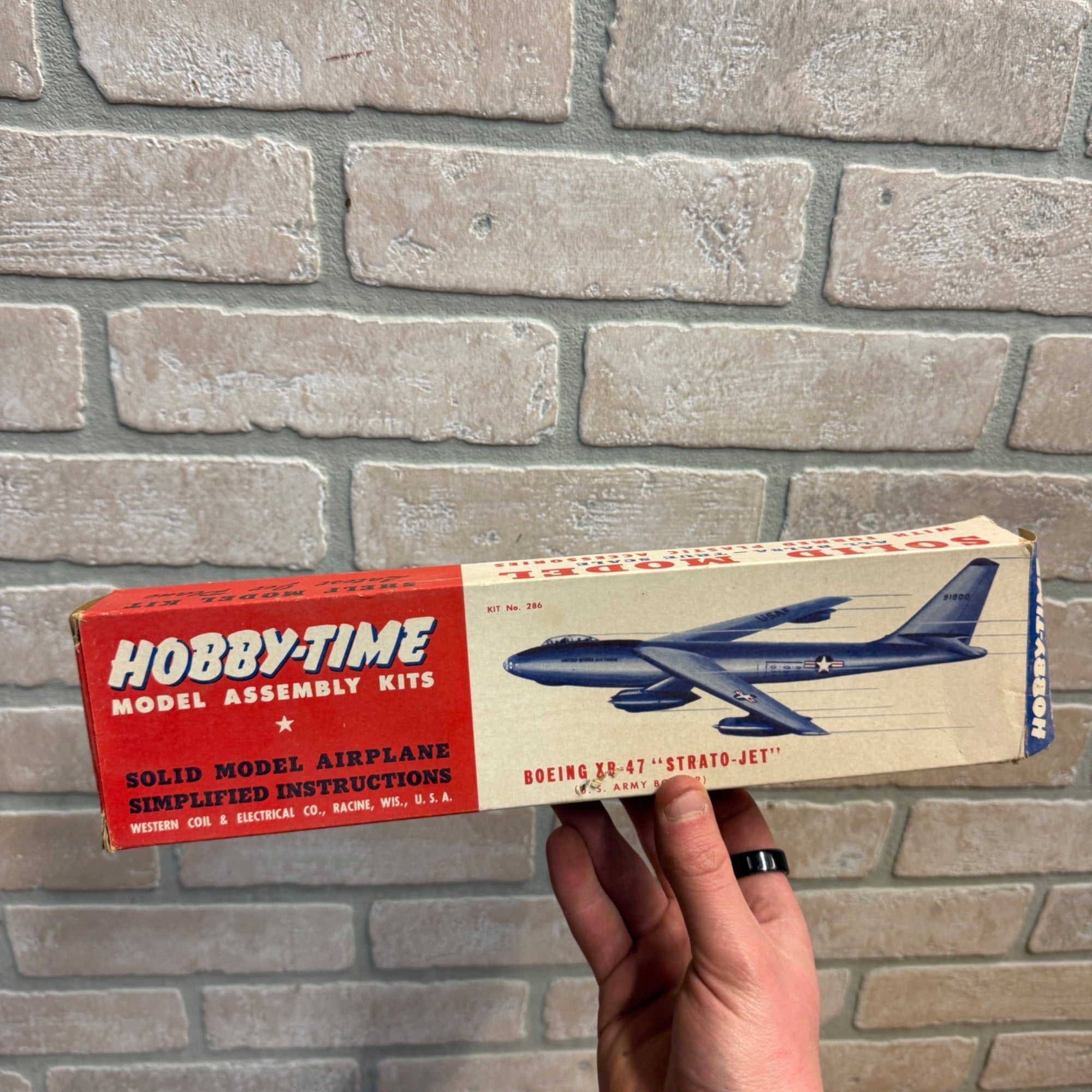 Hobby Time Boeing XB-47 Strato Jet US Army Bomber Balsa Wood Model Airplane Kit