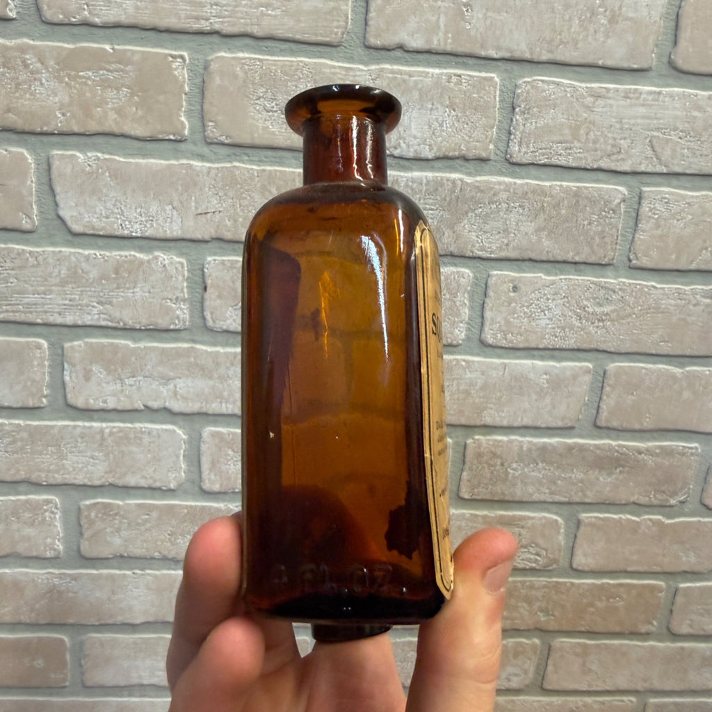 Vintage Brown Medicine Bottle Squill Apothecary John Wyeth