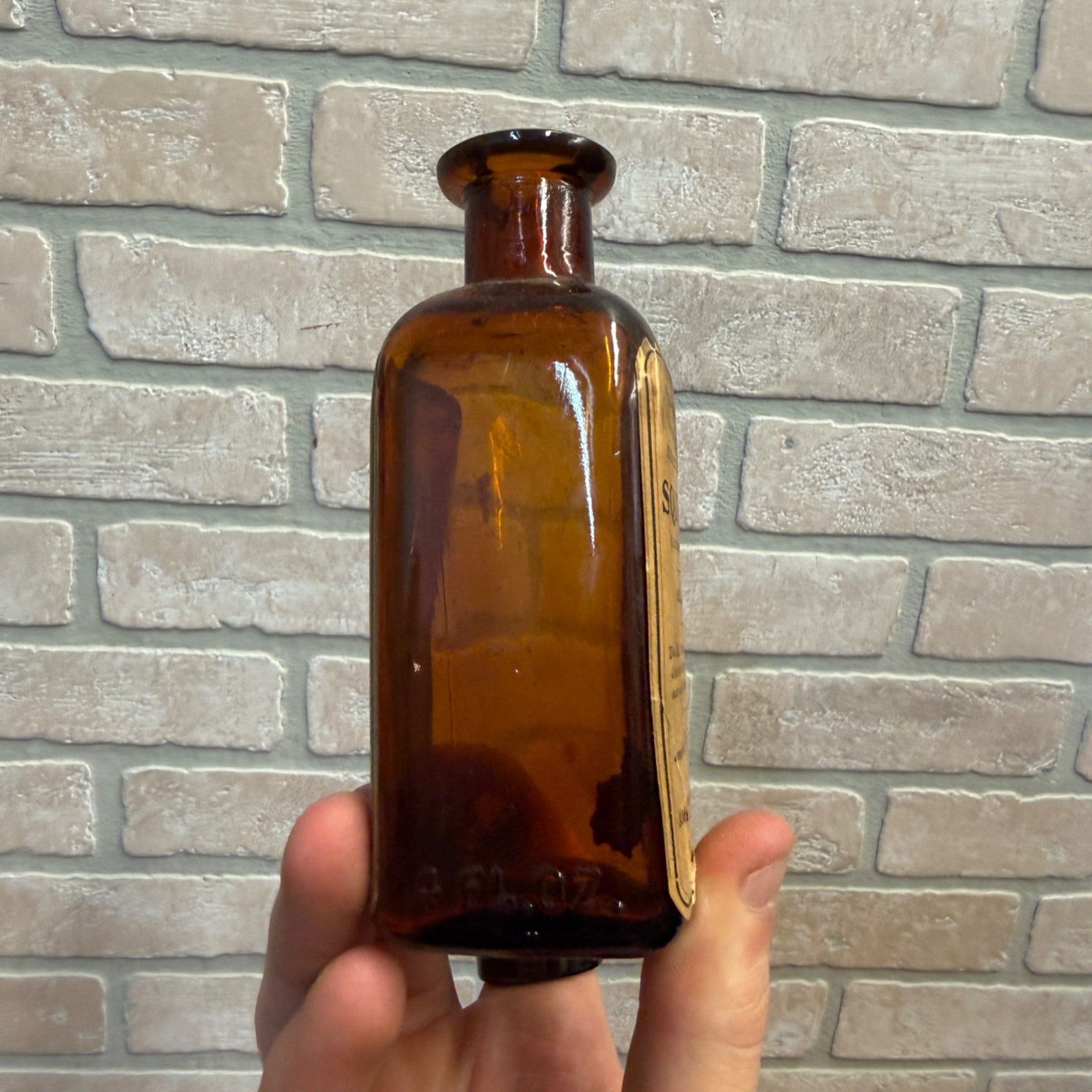 Vintage Brown Medicine Bottle Squill Apothecary John Wyeth