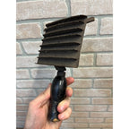 Antique Horse Curry Comb Equestrian Grooming Farm Tool Metal & Wood Handle