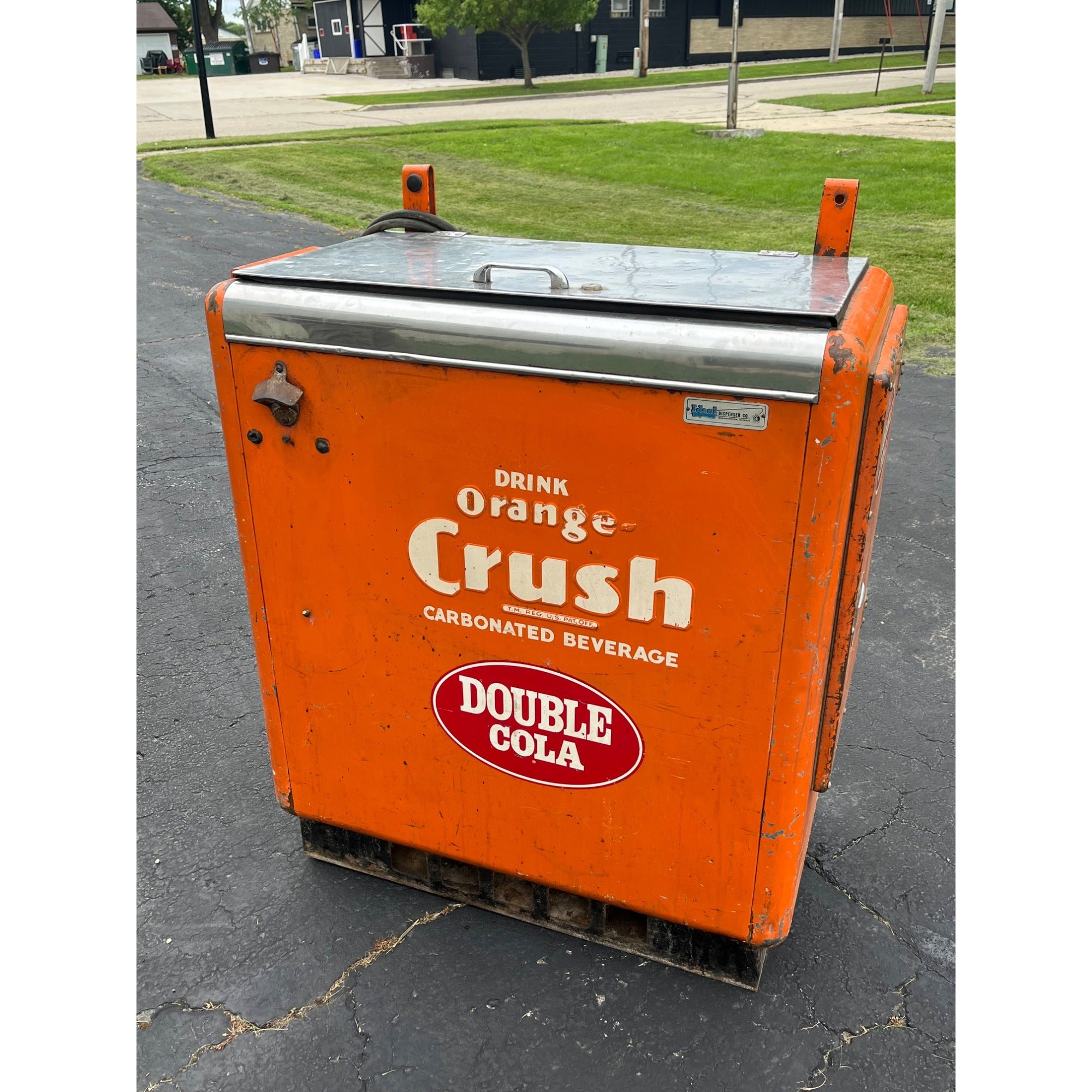 Original Vintage Orange Crush Soda Electric Store Display Chest Cooler