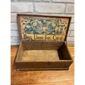Antique 1890s Boys Union Tool Chest Wood Box Toy Dovetailed USA Patriotic Eagle