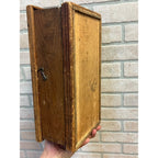Antique 1890s Boys Union Tool Chest Wood Box Toy Dovetailed USA Patriotic Eagle