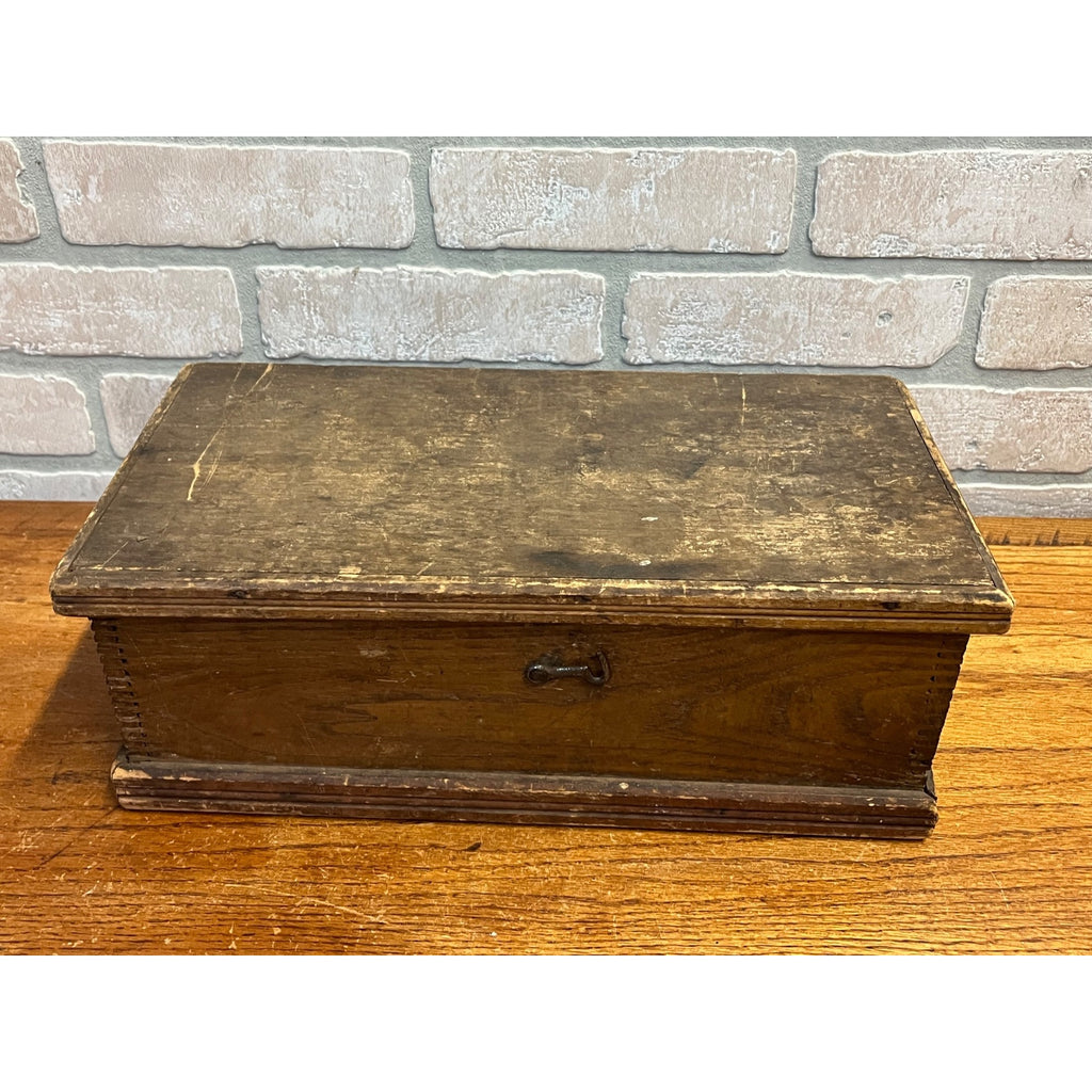 Antique 1890s Boys Union Tool Chest Wood Box Toy Dovetailed USA Patriotic Eagle