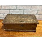 Antique 1890s Boys Union Tool Chest Wood Box Toy Dovetailed USA Patriotic Eagle