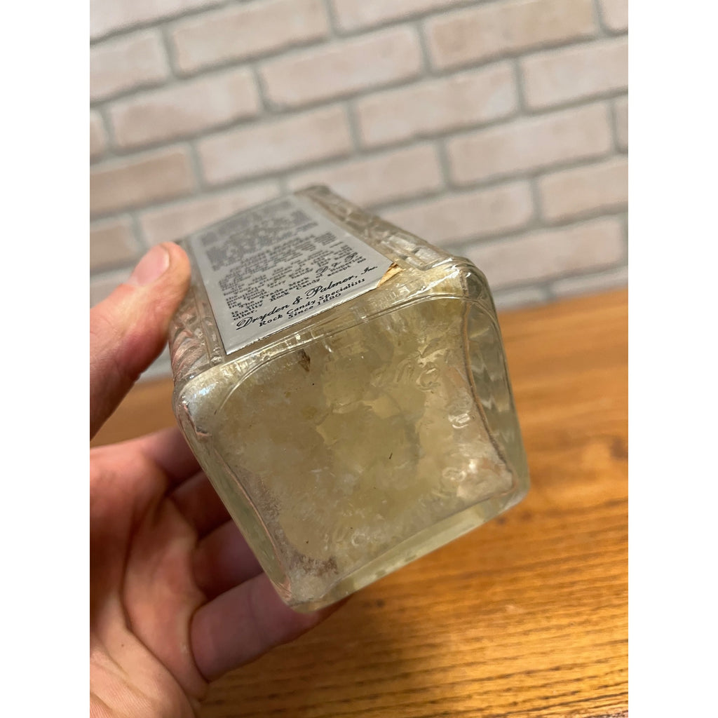 Vintage Dryden & Palmer Rock & Rye Candy Jar Art Deco w/ Contents Long Island NY