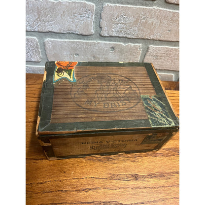 Vintage 1920s My Daisy Wooden Cigar Box Port Washington Wis Wisconsin Zausch