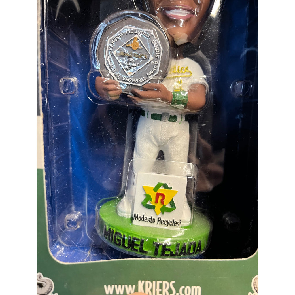 Miguel Tejada Modesto A's Oakland Athletics Bobblehead NIB 2003 SGA