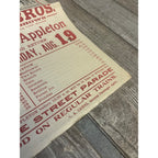Vintage c1910 Ringling Bros Circus Northwestern Railroad Broadside Poster